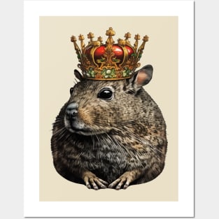 Degu Wearing a Crown Posters and Art